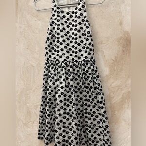 J.Crew Black & White Floral Embroidered Midi Dress Size 2 Cottagecore